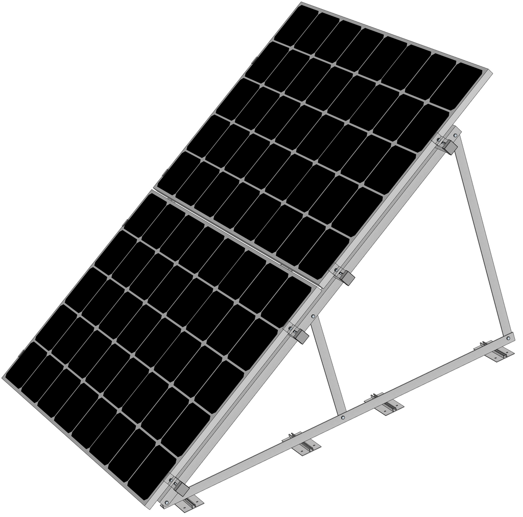 PV Solarmodul Halterung Aufständerung 30° / 60° Doppelt Quer Trapez