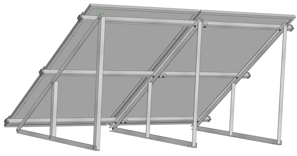 Solar Solarmodul Wandhalterung Bodenhalterung (hochkant) 40° / 50°