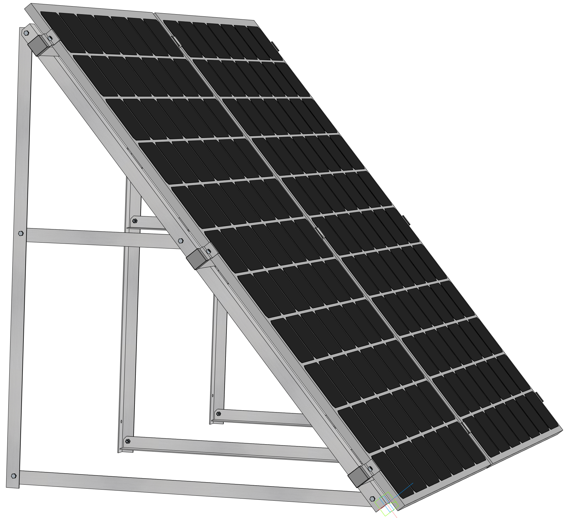 Solar Solarmodul Wandhalterung Bodenhalterung (hochkant) 40° / 50°