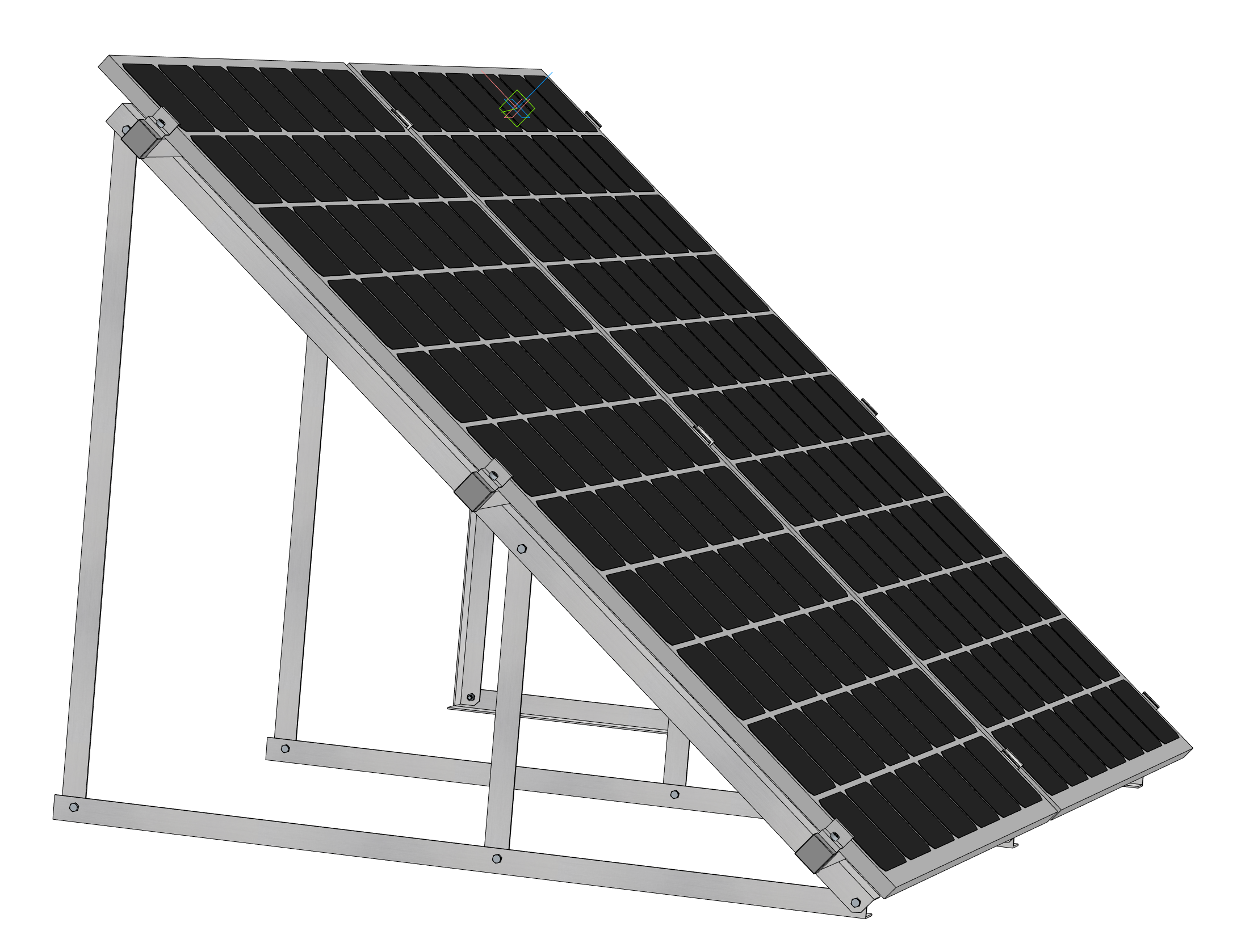 Solar Solarmodul Wandhalterung Bodenhalterung (hochkant) 40° / 50°