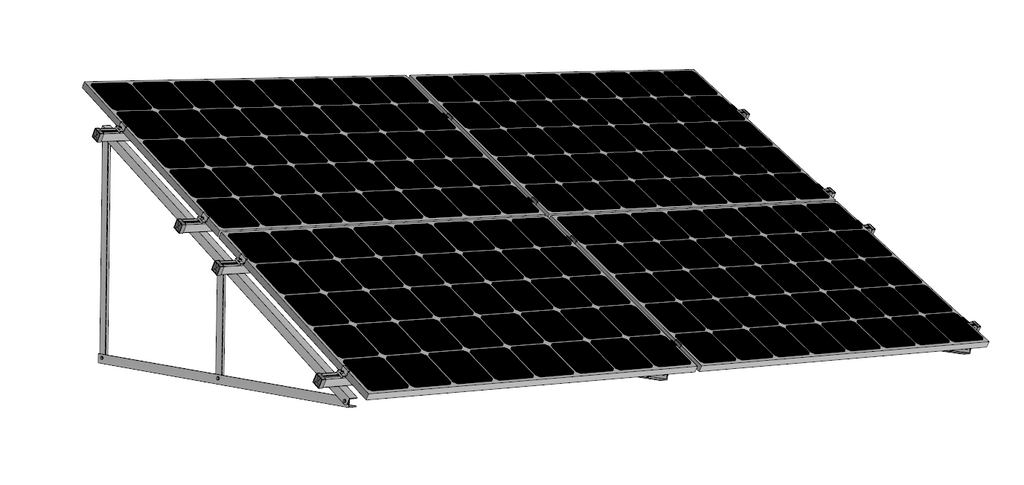 PV Solarmodul Halterung Aufständerung 30° / 60° Doppelt Quer 2-10 Module