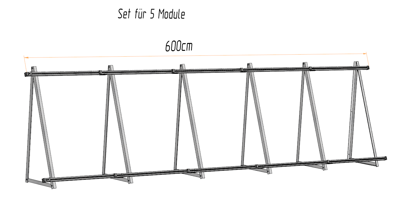 Solar Solarmodul Wand- / Bodenhalterung (hochkant) 20°/70°
