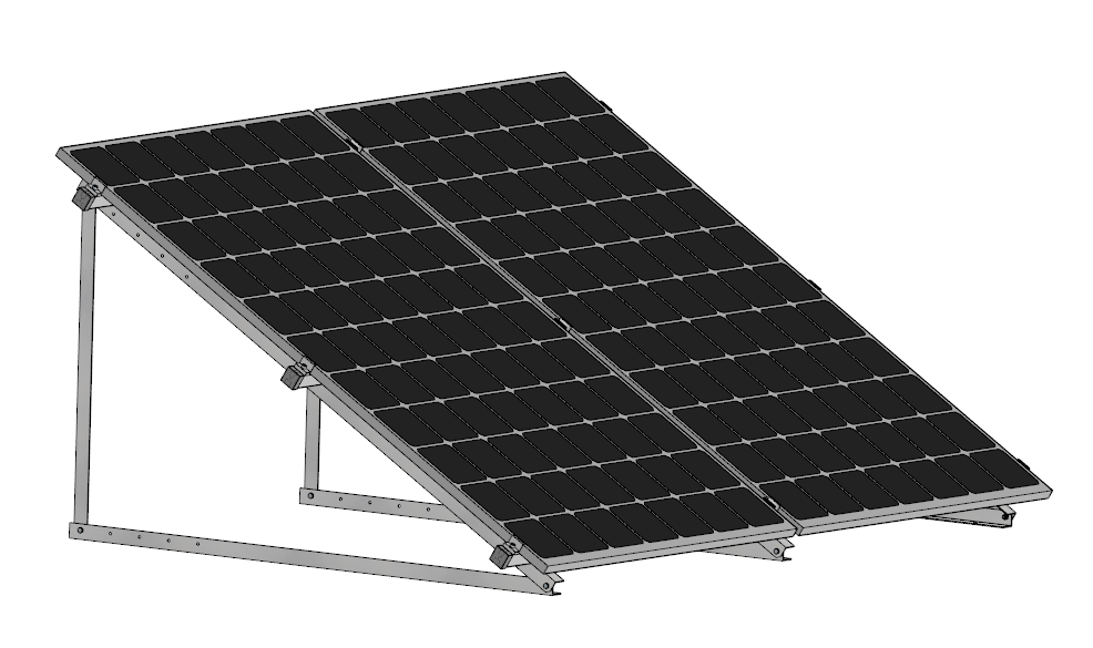 PV Solarmodul Aufständerung Halterung Balkonkraftwerk Flachdach Wand 30°-40°