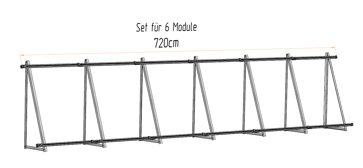 Solar Solarmodul Wand- / Bodenhalterung (hochkant) 20°/70°