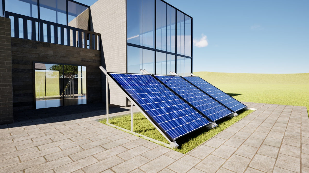 Solarmodul Halterung / Aufständerung bis 215cm Hochkant