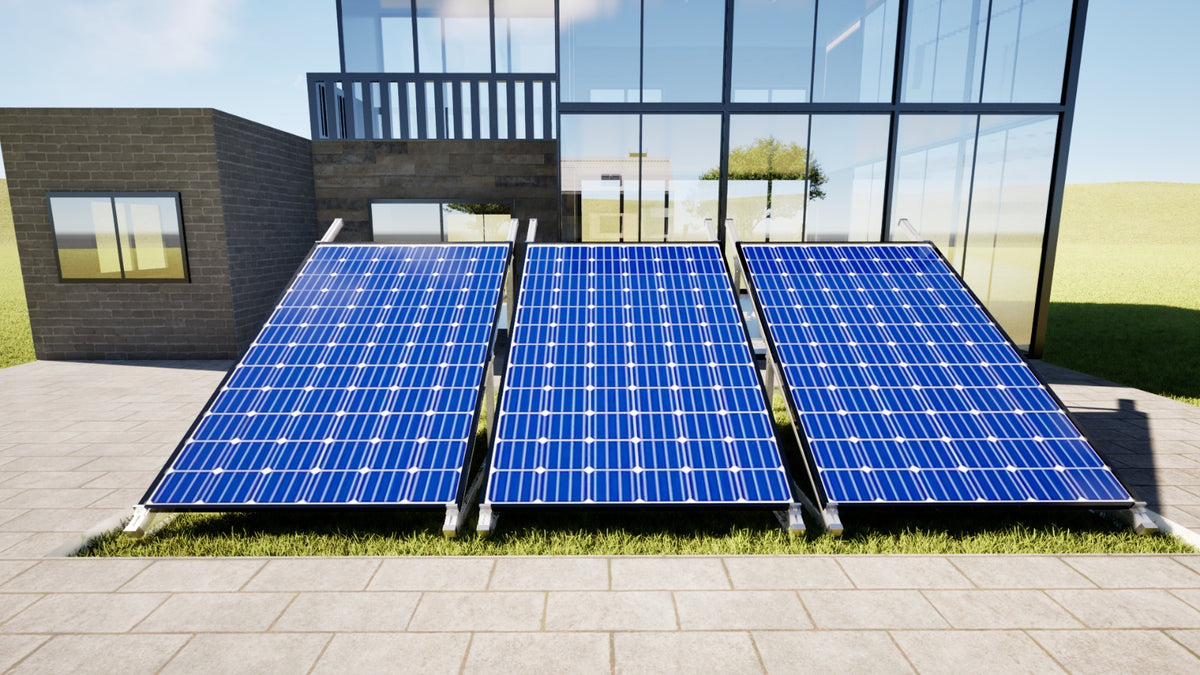 Solarmodul Halterung / Aufständerung bis 215cm Hochkant
