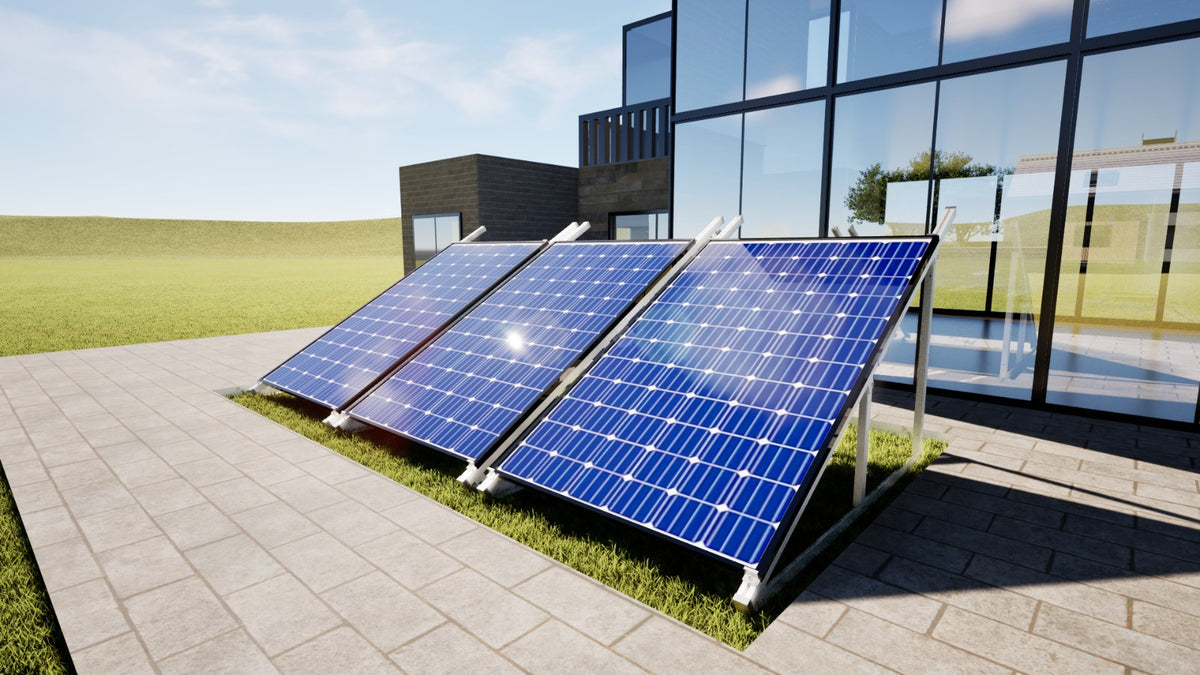 Solarmodul Halterung / Aufständerung bis 215cm Hochkant