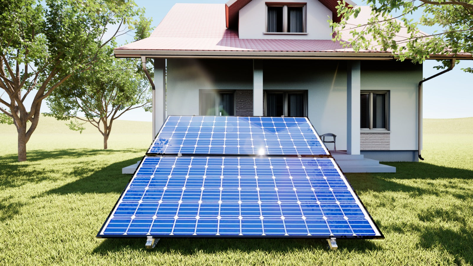 PV Solarmodul Wandhalterung Aufständerung 30° - 40° Doppelt Quer für 2 Module