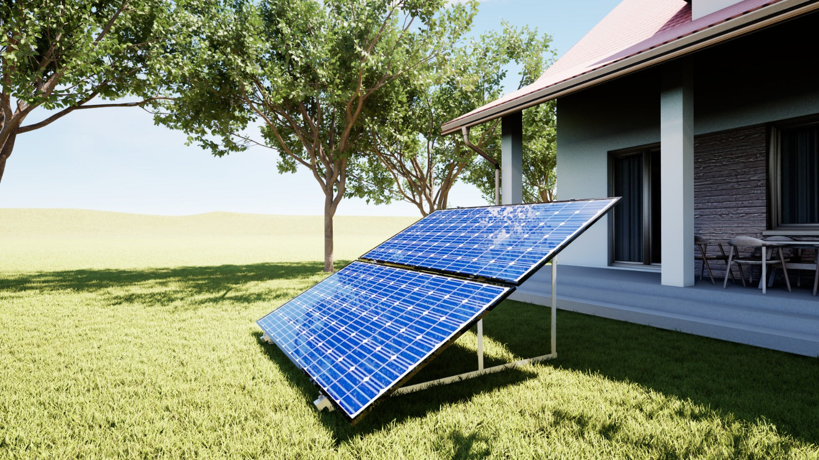 PV Solarmodul Wandhalterung Aufständerung 30° - 40° Doppelt Quer für 2 Module