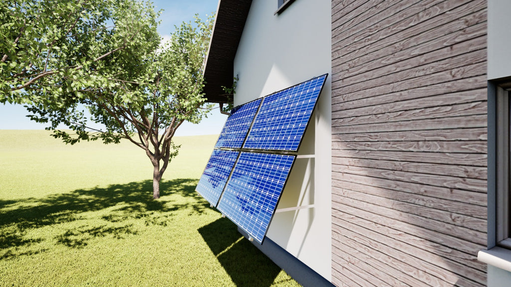 PV Solarmodul Wandhalterung Aufständerung 25° / 30° Doppelt Quer für 2 Module