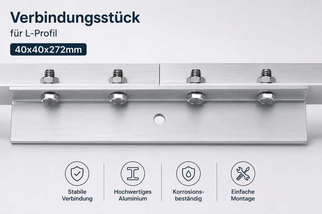 Solar PV-Aufständerung für 4 Module im Querformat 15° / 75°