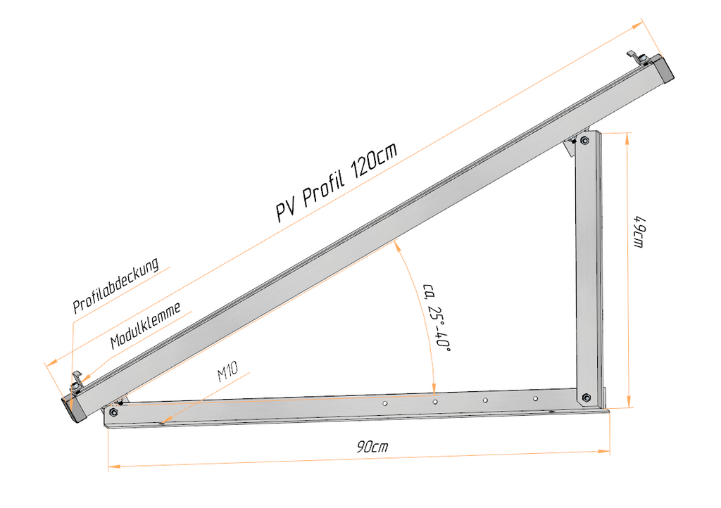 Solar Aufständerung Balkonkraftwerk Wandhalterung PV Halterung 1-4 Module