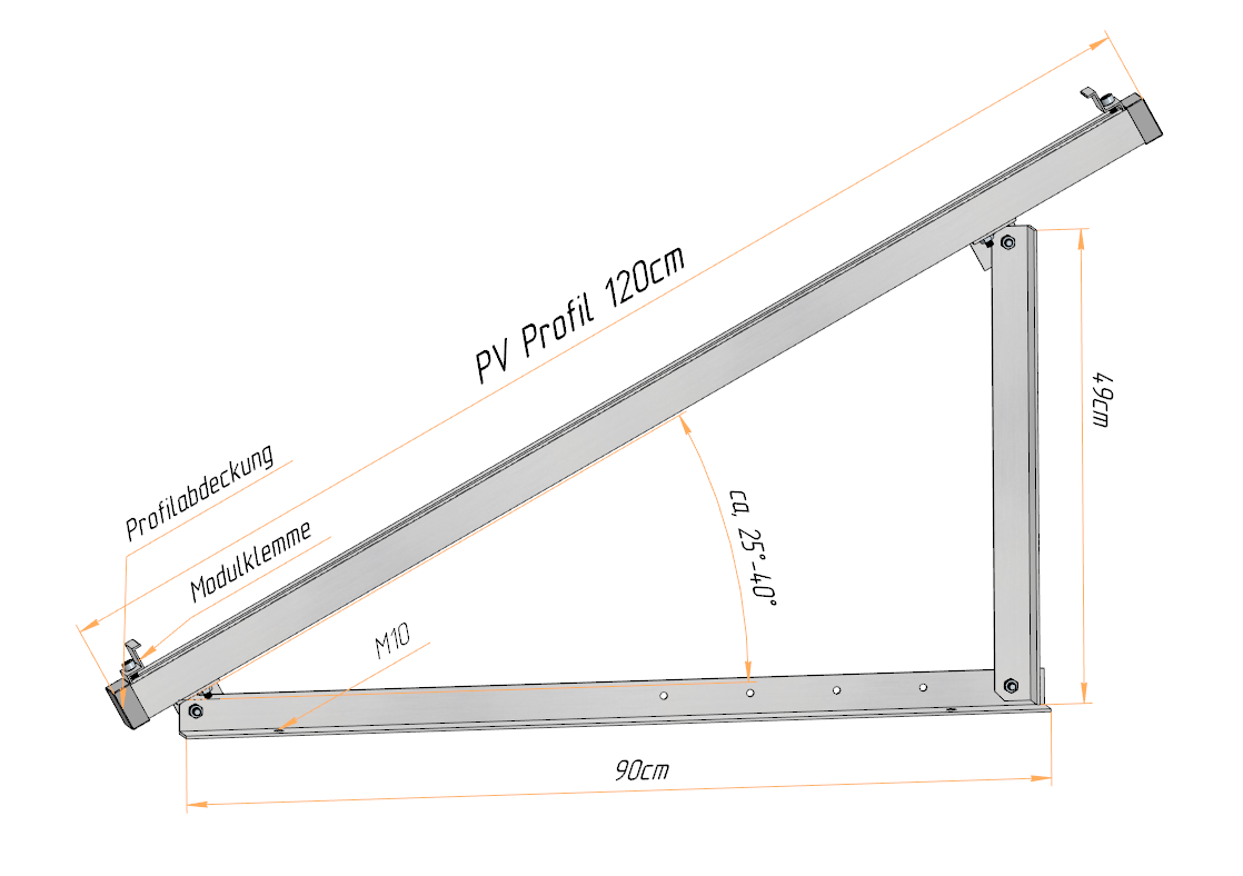 Solar Aufständerung Balkonkraftwerk Wandhalterung PV Halterung 1-4 Module