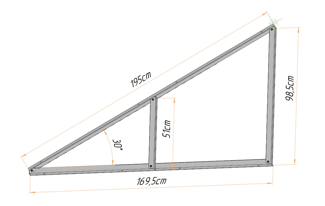 PV Solarmodul Halterung Aufständerung 30° / 60° Doppelt Quer 2-10 Module