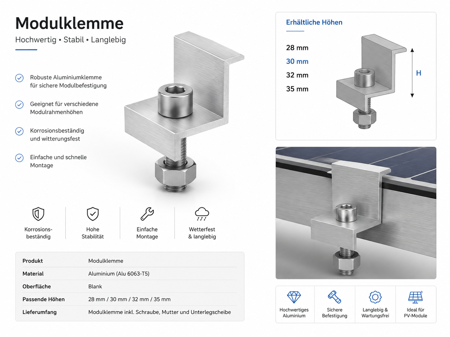Solar Aufständerung Balkonkraftwerk Wandhalterung PV Halterung 1-4 Module