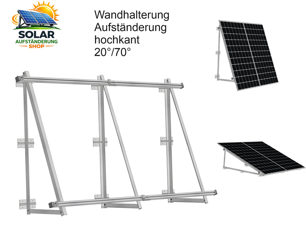 Solar Solarmodul Wand- / Bodenhalterung (hochkant) 20°/70°