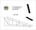 Solar PV-Aufständerung für 4 Module im Querformat 15° / 75°