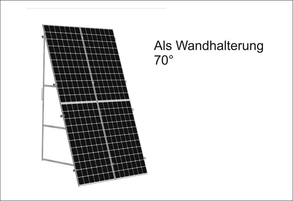 Solar PV-Aufständerung Wandhalterung Vertikale Doppelreihe 20°/70°