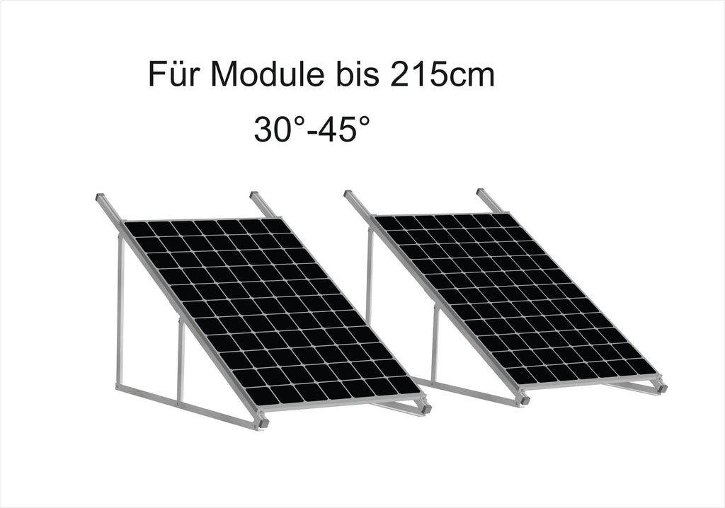 Solarmodul Halterung / Aufständerung bis 215cm Hochkant