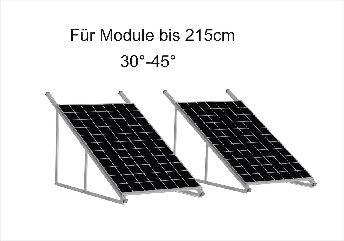 Solarmodul Halterung / Aufständerung bis 215cm Hochkant