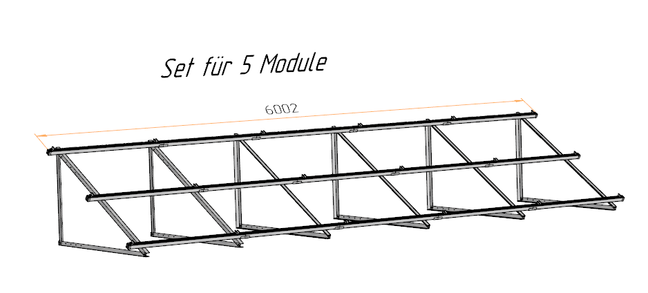 PV Solarmodul Aufständerung Halterung Balkonkraftwerk Flachdach Wand 30°-40°