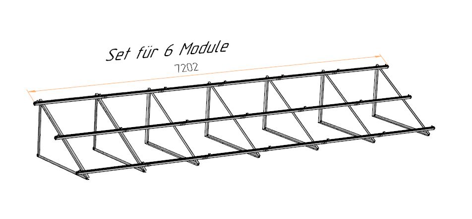 PV Solarmodul Aufständerung Halterung Balkonkraftwerk Flachdach Wand 30°-40°