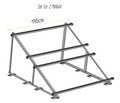 PV Solarmodul Halterung Aufständerung 30° / 60° Doppelt Quer Trapez