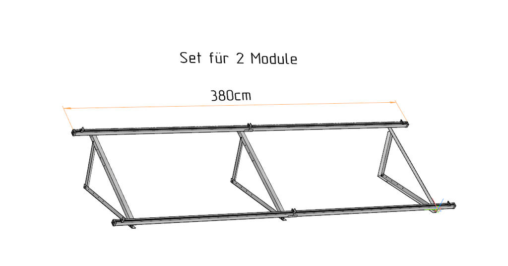 Solarmodul Aufständerung Wandhalterung 25°-40° PV Halterung 2-6 Module