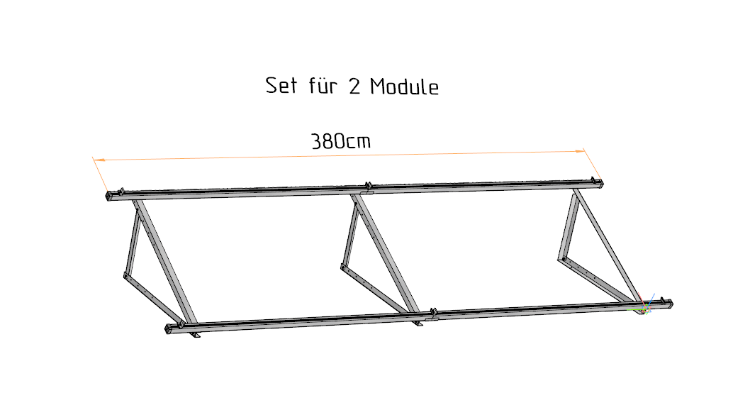Solarmodul Aufständerung Wandhalterung 25°-40° PV Halterung 2-6 Module