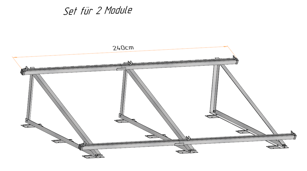 Solar Solarmodul Wand- / Bodenhalterung (hochkant) 20°/70°