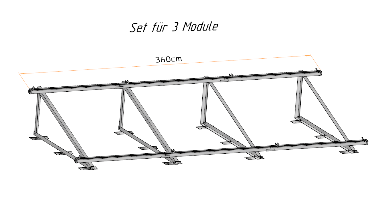 Solar Solarmodul Wand- / Bodenhalterung (hochkant) 20°/70°