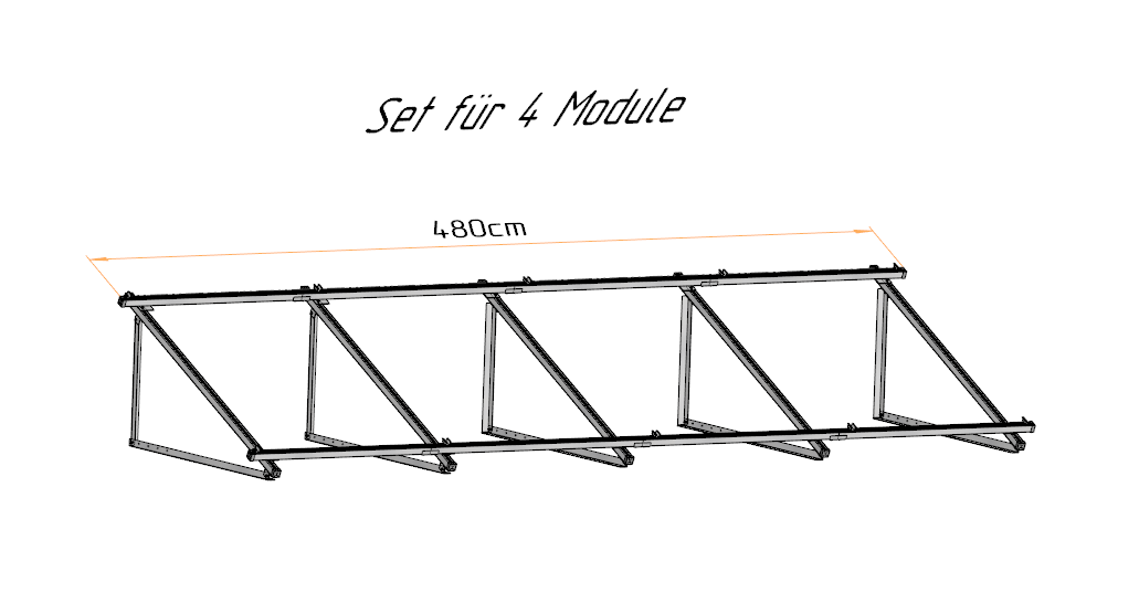 Solarmodul Aufständerung Wandhalterung 25°-35° PV Halterung Hochkant