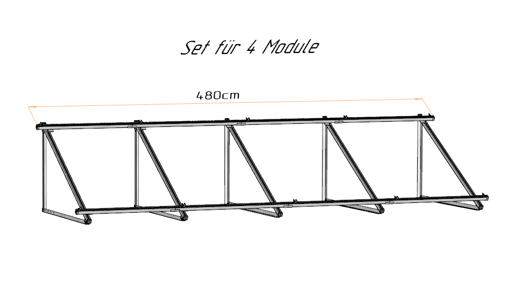 Solarmodul Aufständerung Wandhalterung 30°-45° PV Halterung Hochkant
