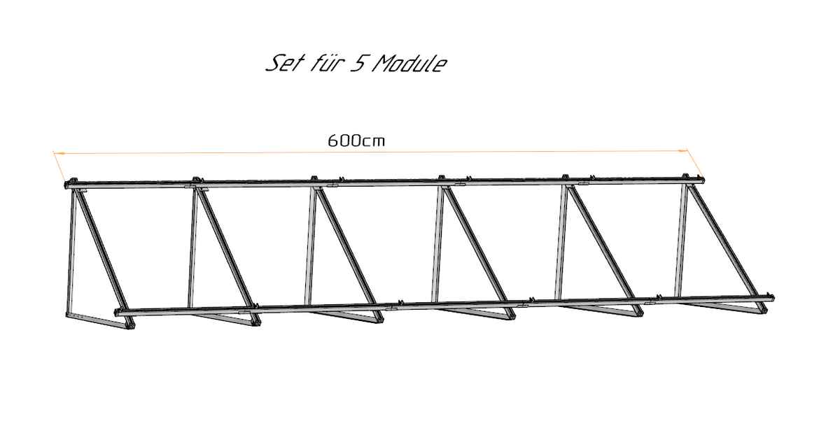 Solarmodul Aufständerung Wandhalterung 40°-60° PV Halterung Hochkant