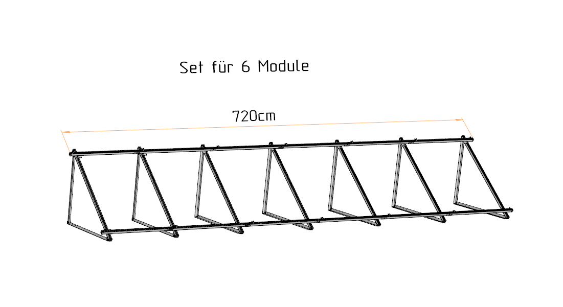 Solarmodul Aufständerung Wandhalterung 40°-60° PV Halterung Hochkant