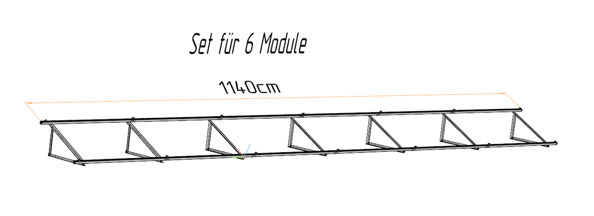 Solarmodul Aufständerung Wandhalterung 25°-40° PV Halterung 2-6 Module