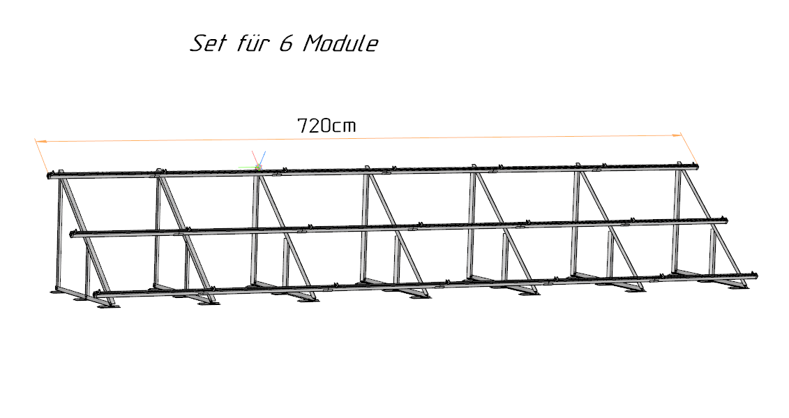 Solar Solarmodul Wandhalterung Bodenhalterung (hochkant) 40° / 50° Trapez
