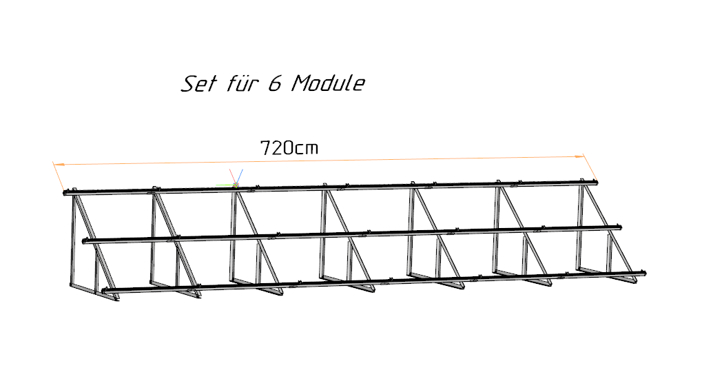 Solar Solarmodul Wandhalterung Bodenhalterung (hochkant) 40° / 50°