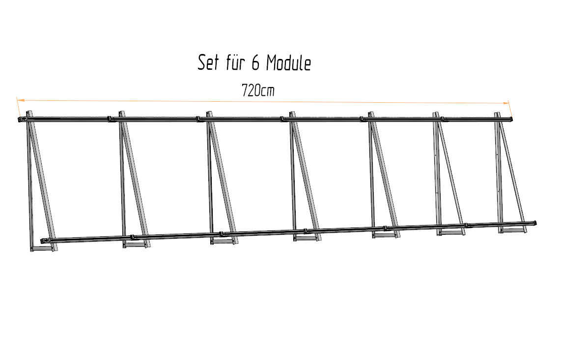 Solar Solarmodul Wand- / Bodenhalterung (hochkant) 15°/75°