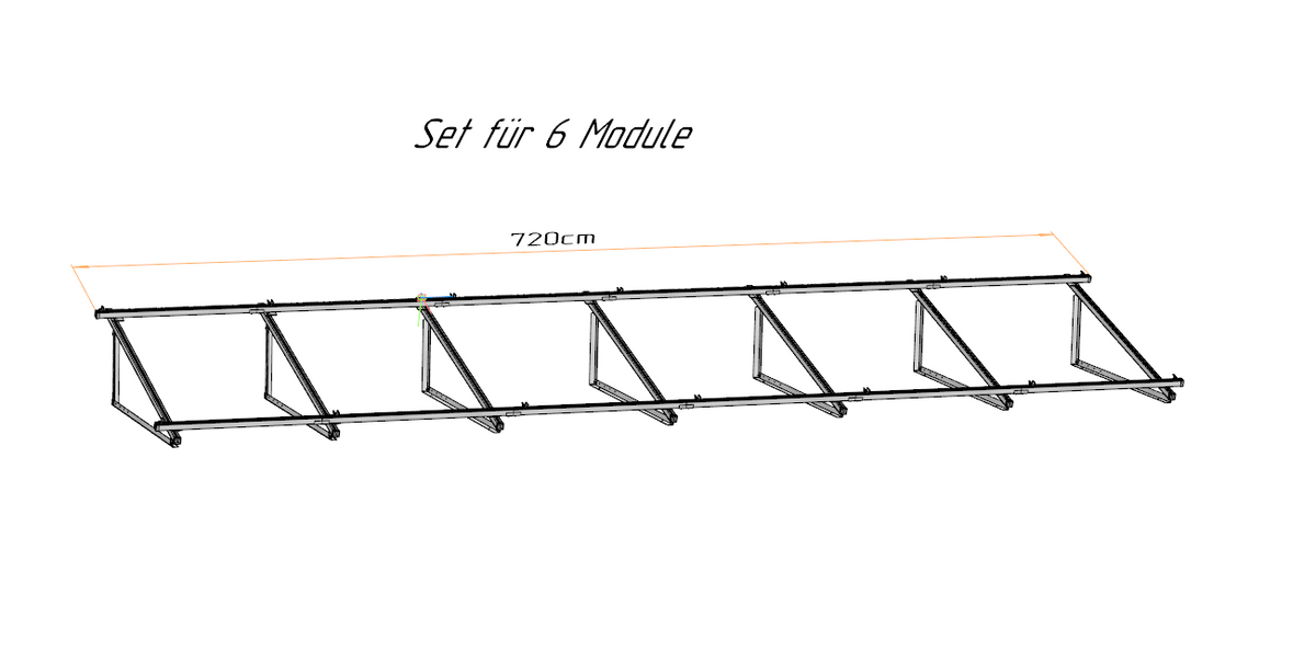 Solarmodul Aufständerung Wandhalterung 15°-25° PV Halterung Hochkant