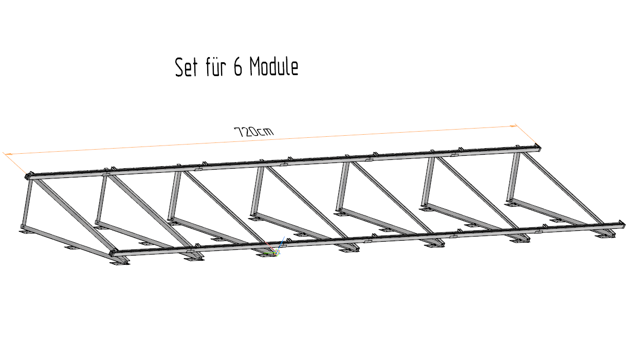 Solar Solarmodul Wand- / Bodenhalterung (hochkant) 20°/70°