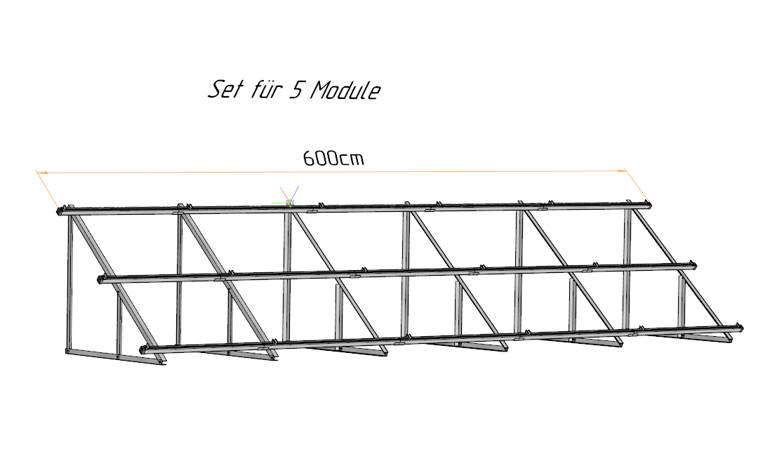 Solar Solarmodul Wandhalterung Bodenhalterung (hochkant) 40° / 50°