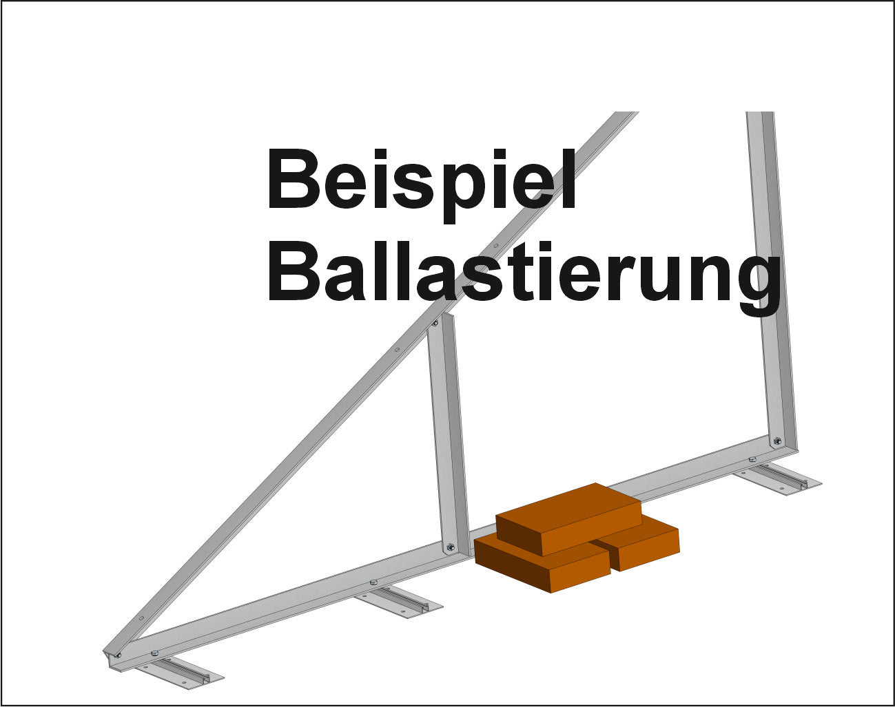 Solar Solarmodul Wandhalterung Bodenhalterung (hochkant) 40° / 50° Trapez